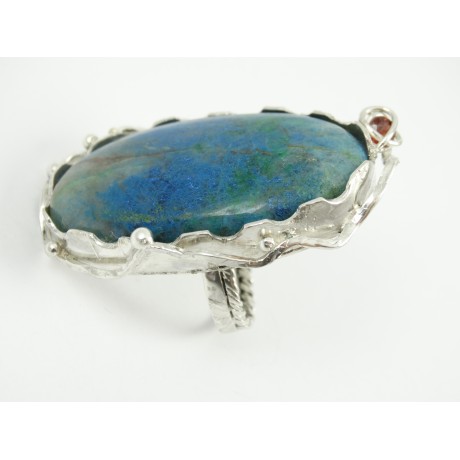 Unique sterling silver ring Psychedelic Larimar- Worthiness epitomized, Bijuterii de argint lucrate manual, handmade