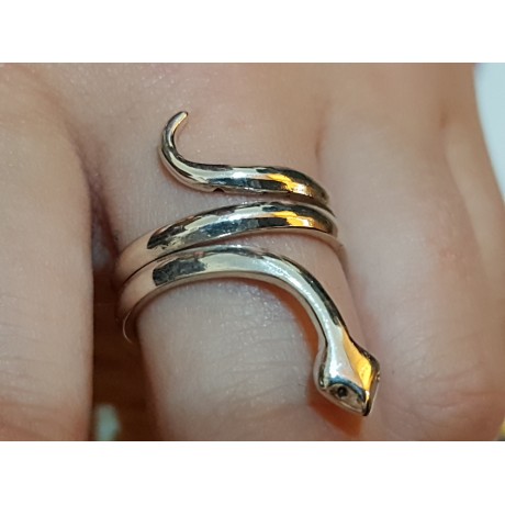 Sterling silver ring Love Snake, Bijuterii de argint lucrate manual, handmade