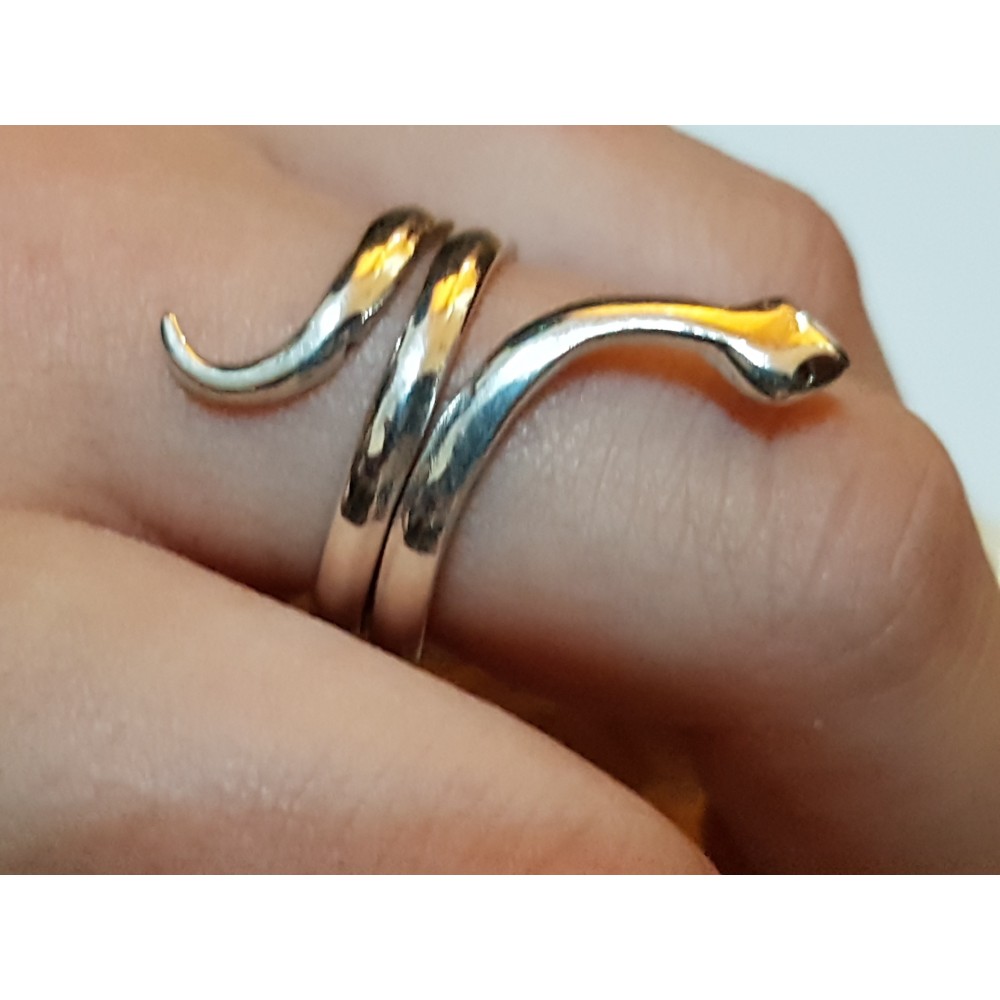 Sterling silver ring Love Snake