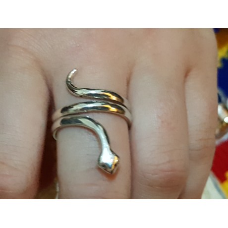 Sterling silver ring Love Snake, Bijuterii de argint lucrate manual, handmade