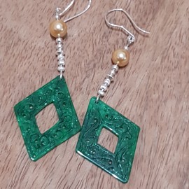 Sterling silver earrings Jade Sense 
