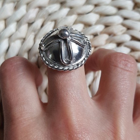 Sterling silver ring Rise to Be, Bijuterii de argint lucrate manual, handmade
