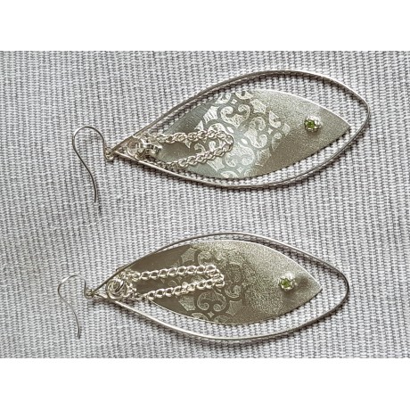 Sterling silver earrings MISTRESS, Bijuterii de argint lucrate manual, handmade