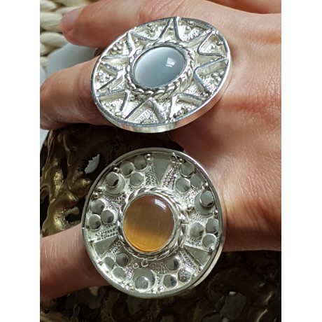 Large Sterling silver ring Light Pitch, Bijuterii de argint lucrate manual, handmade
