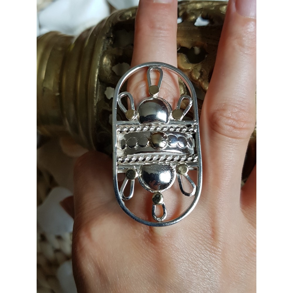 Large Sterling silver ring Revelry of Senses  GRAZIA AUREA,  handmade by Ibralhoff