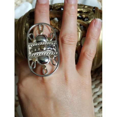 Large Sterling silver ring Revelry of Senses  GRAZIA AUREA,  handmade by Ibralhoff, Bijuterii de argint lucrate manual, handmade