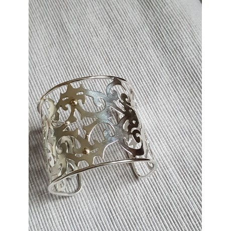 Sterling silver cuff Clutchable, Bijuterii de argint lucrate manual, handmade