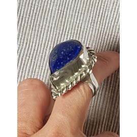 Large Sterling Silver ring Perched Blues