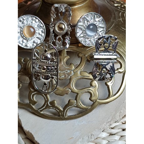 Gold and Sterling silver ring, Bijuterii de argint lucrate manual, handmade