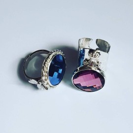 Sterling silver ring & Swarovski crystal Crystal Plush