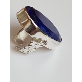 Sterling silver ring with natural lapislazuli Azure Leprechaun 