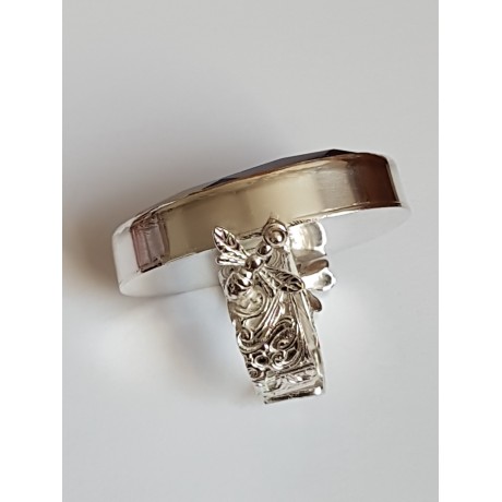 Sterling silver ring with natural lapislazuli Azure Leprechaun , Bijuterii de argint lucrate manual, handmade