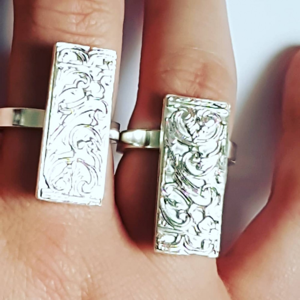 Sterling silver rings  Finer Strips