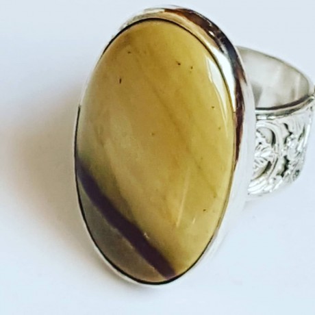 Sterling silver ring with natural jasper stone Custurdy Transcende , Bijuterii de argint lucrate manual, handmade
