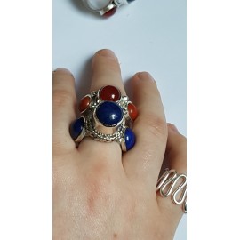 Sterling silver ring with natural lapislazuli Dare Devils