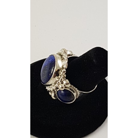 Sterling silver ring Blue Orchestra, Bijuterii de argint lucrate manual, handmade