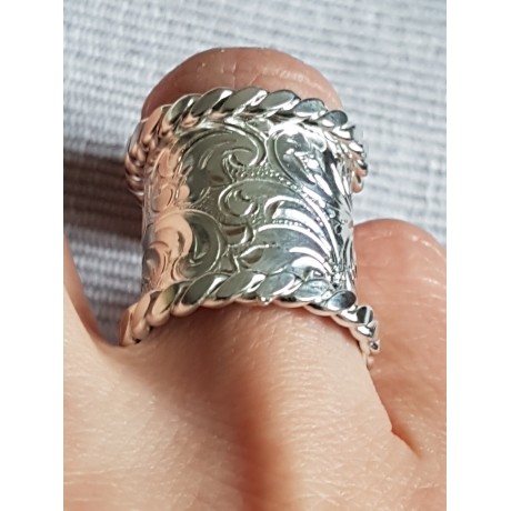 Wide Sterling silver rings, engraved, Establishment, Bijuterii de argint lucrate manual, handmade