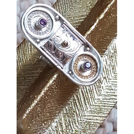 Large Sterling Silver ring Transgressive Witts, Bijuterii de argint lucrate manual, handmade