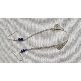 Sterling silver earrings with natural lapislazuli stones Blue Angels 