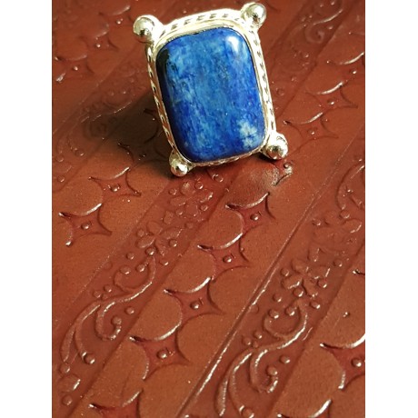 Sterling silver ring with natural lapislazuli Blue Rage, Bijuterii de argint lucrate manual, handmade
