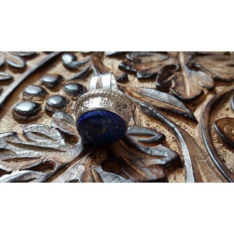Sterling silver ring with natural lapislazuli Blue Pitch, Bijuterii de argint lucrate manual, handmade