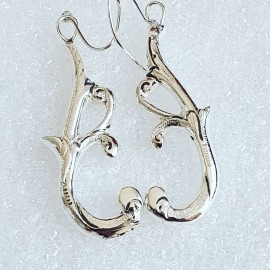 Massive Sterling silver earrings Baroque Bouquette