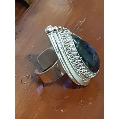 Large Sterling Silver ring with labradorite stone Mesmerize, Bijuterii de argint lucrate manual, handmade