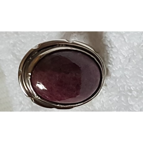 Sterling silver ring with natural ruby Cradle of Magic , Bijuterii de argint lucrate manual, handmade