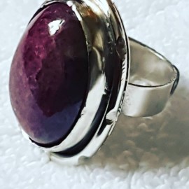 Sterling silver ring with natural ruby Cradle of Magic 