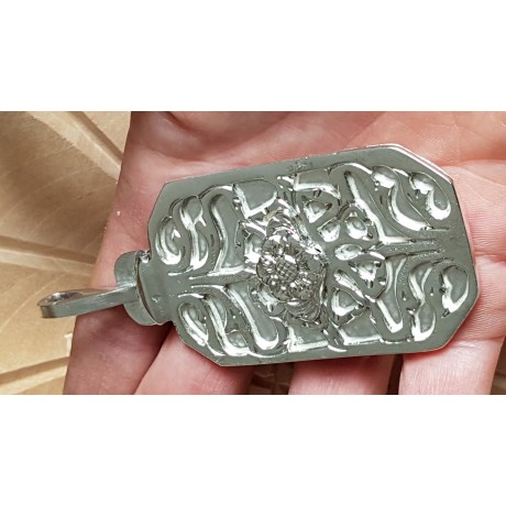 Large Sterling silver pendant Tableau, Bijuterii de argint lucrate manual, handmade