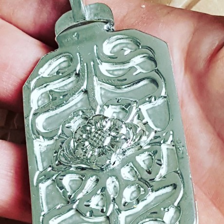 Large Sterling silver pendant Tableau, Bijuterii de argint lucrate manual, handmade