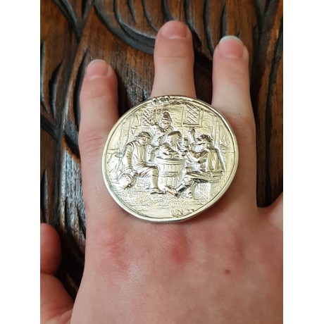 Large Sterling Silver ring Vivaciousness , Bijuterii de argint lucrate manual, handmade