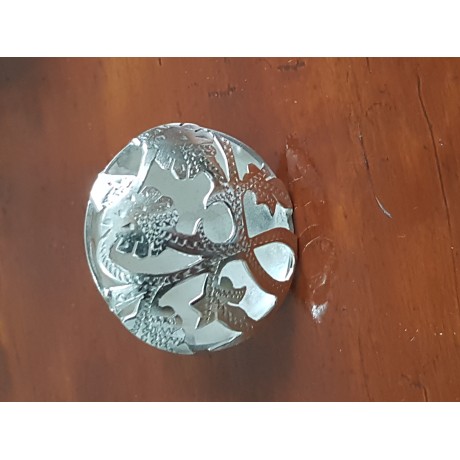 Large Sterling Silver ring Patch of Glow, Bijuterii de argint lucrate manual, handmade