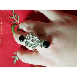 Sterling silver ring with natural onix Angel 's Touch
