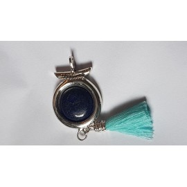 Sterling silver ring with natural lapislazuli Blue Mandorla