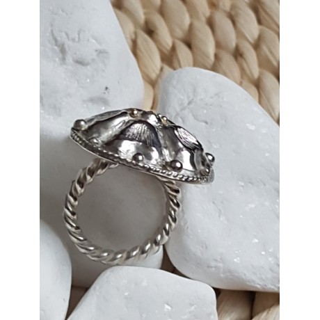 Sterling silver ring FlowerCase, Bijuterii de argint lucrate manual, handmade