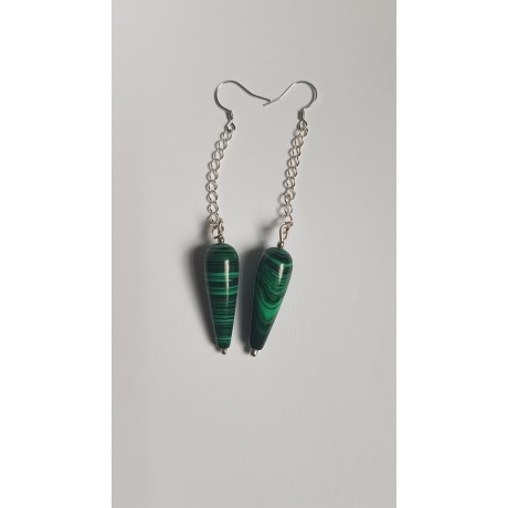 Sterling silver earrings GreenSaints, Bijuterii de argint lucrate manual, handmade