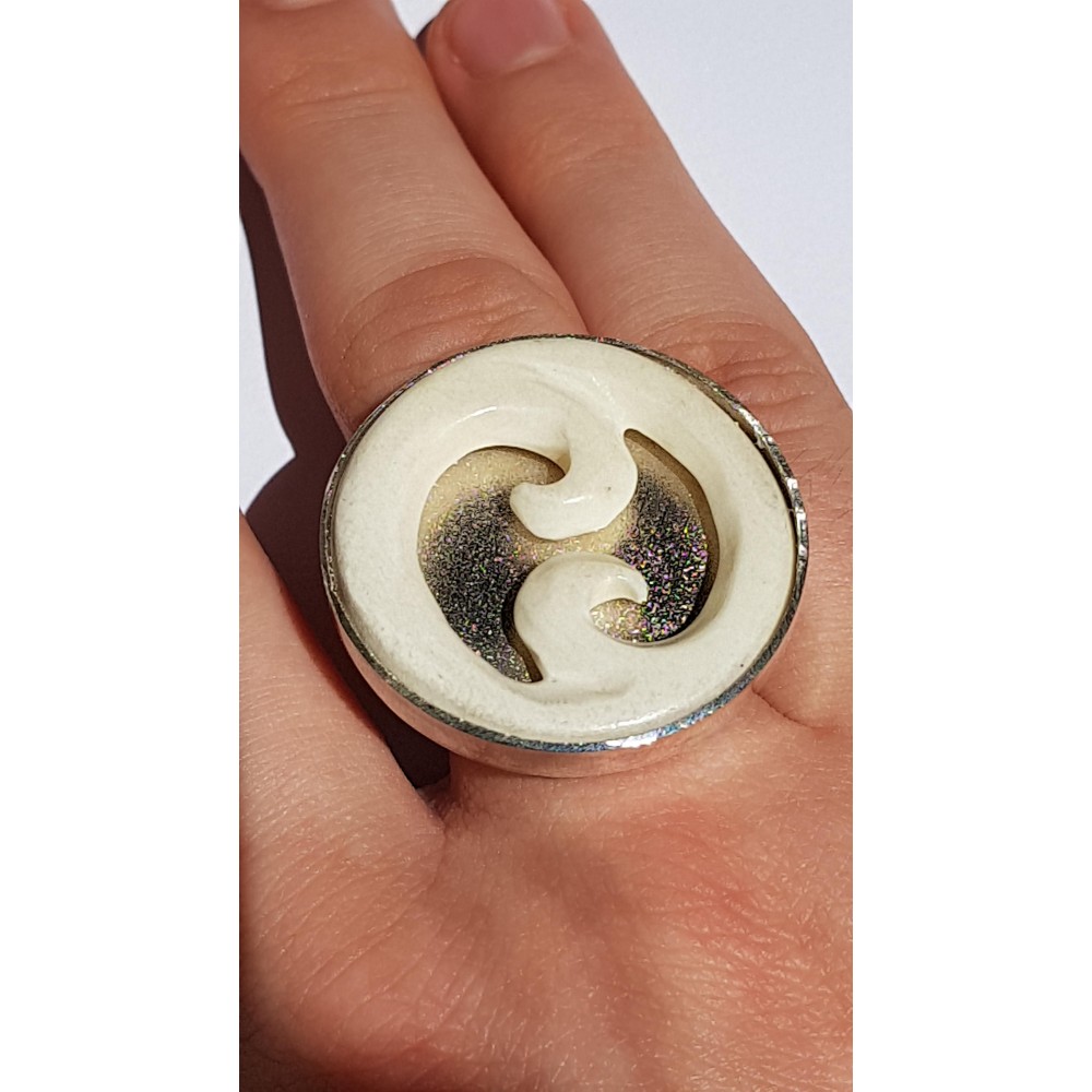 Sterling silver ring Summer Waves