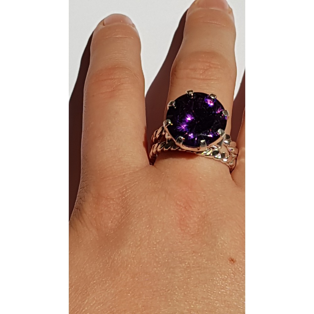 Sterling silver ring starring amethyst stone Purple Spoils