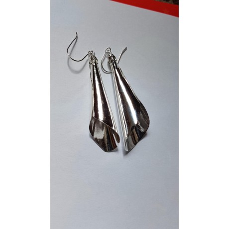 Sterling silver earrings Amazing Blossom, Bijuterii de argint lucrate manual, handmade