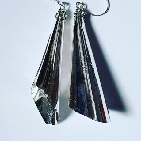 Sterling silver earrings Amazing Blossom, Bijuterii de argint lucrate manual, handmade