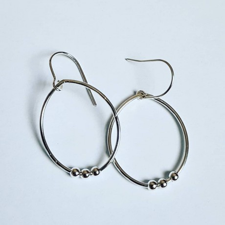 Sterling silver earrings Summer Fuss, Bijuterii de argint lucrate manual, handmade