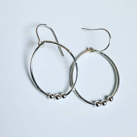 Sterling silver earrings Summer Fuss, Bijuterii de argint lucrate manual, handmade