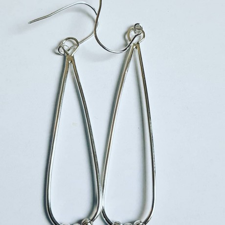 Sterling silver earrings Summer Sways, Bijuterii de argint lucrate manual, handmade