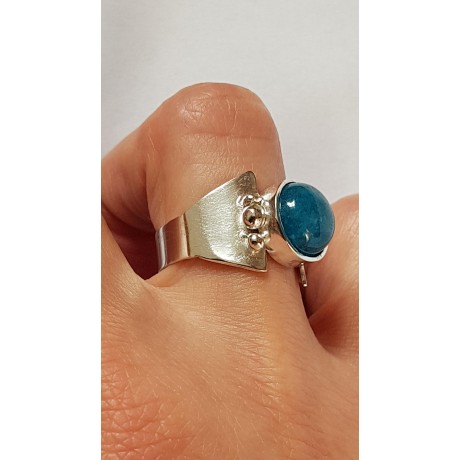 Sterling silver ring with natural aquamarine Lady Dash, Bijuterii de argint lucrate manual, handmade