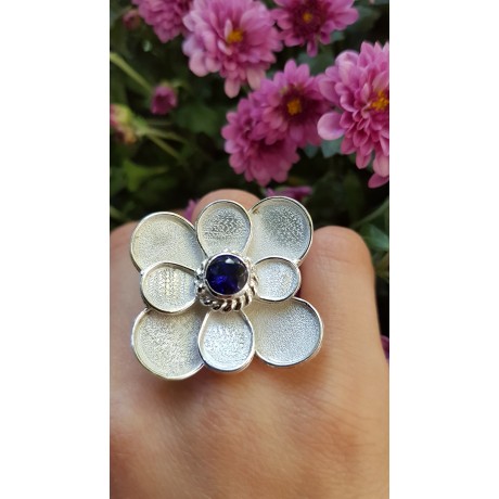 Sterling silver ring Summer Bloomin', Bijuterii de argint lucrate manual, handmade