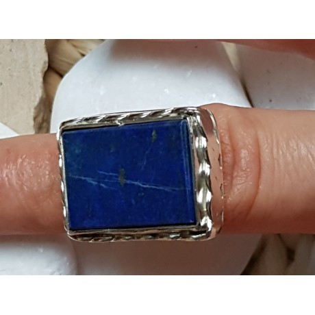 Sterling silver ring with natural lapislazuli Summer-Minded, Bijuterii de argint lucrate manual, handmade