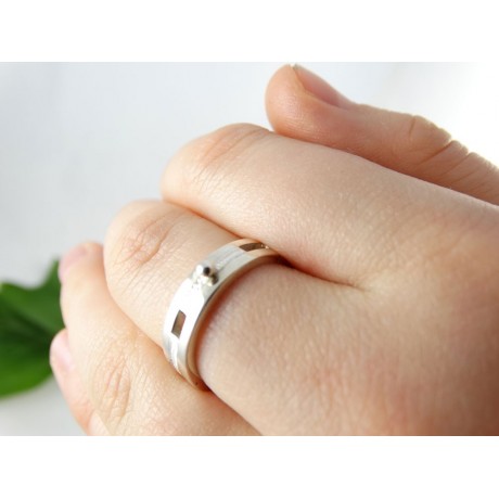 Sterling silver engagement ring Coup de foudre, Bijuterii de argint lucrate manual, handmade