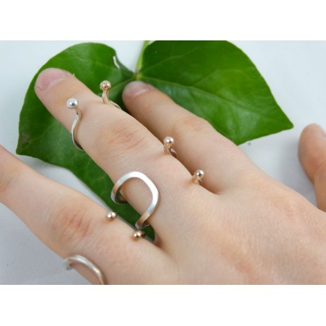 Sterling silver engagement ring LovePerch, Bijuterii de argint lucrate manual, handmade