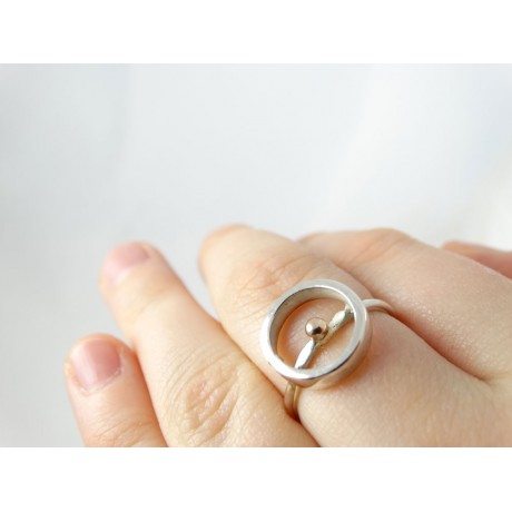 Sterling silver engagement ring LoveCircle, Bijuterii de argint lucrate manual, handmade